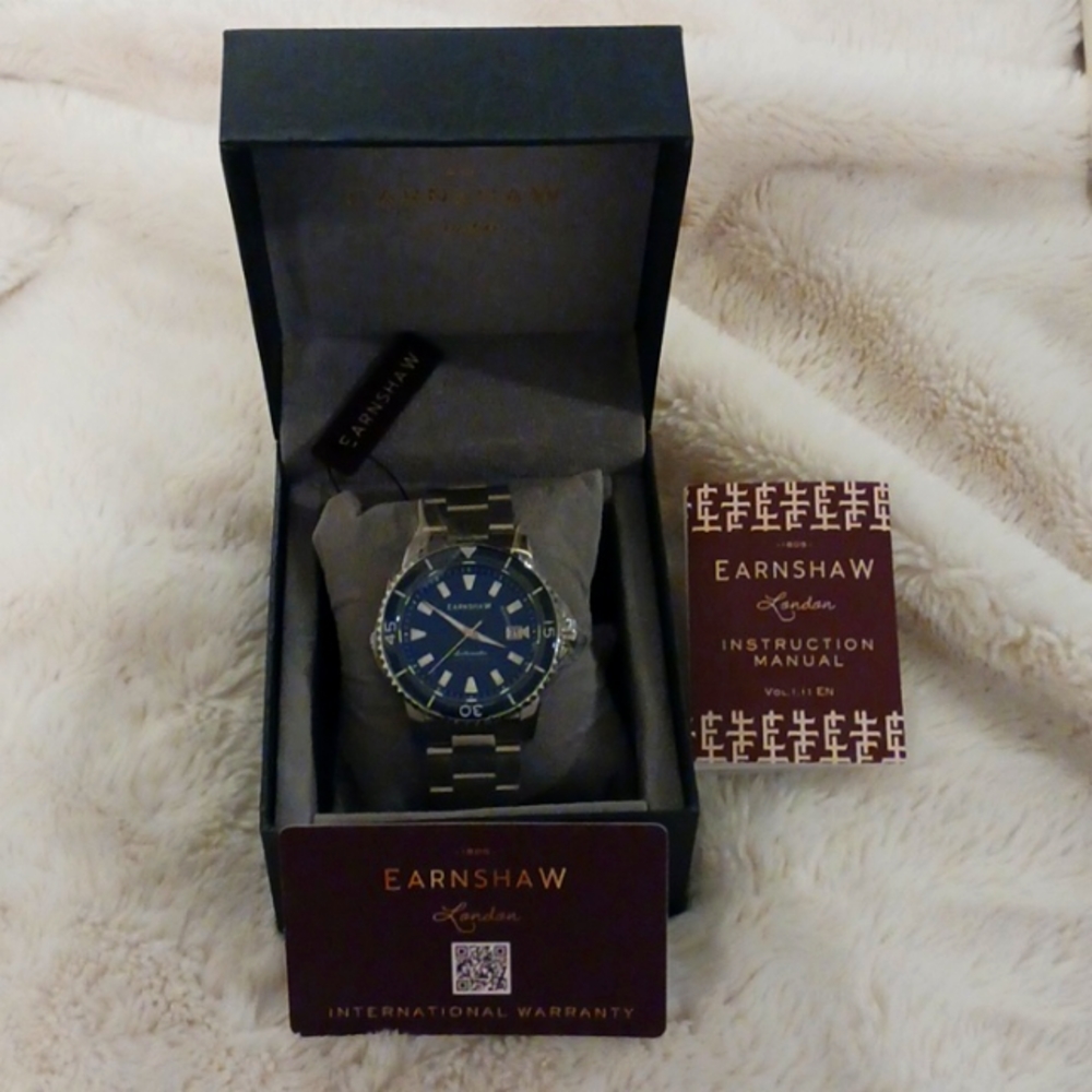 Men's Watch Thomas Earnshaw Fanshawe Automatic (Cumbrian Blue / Stainless Steel)